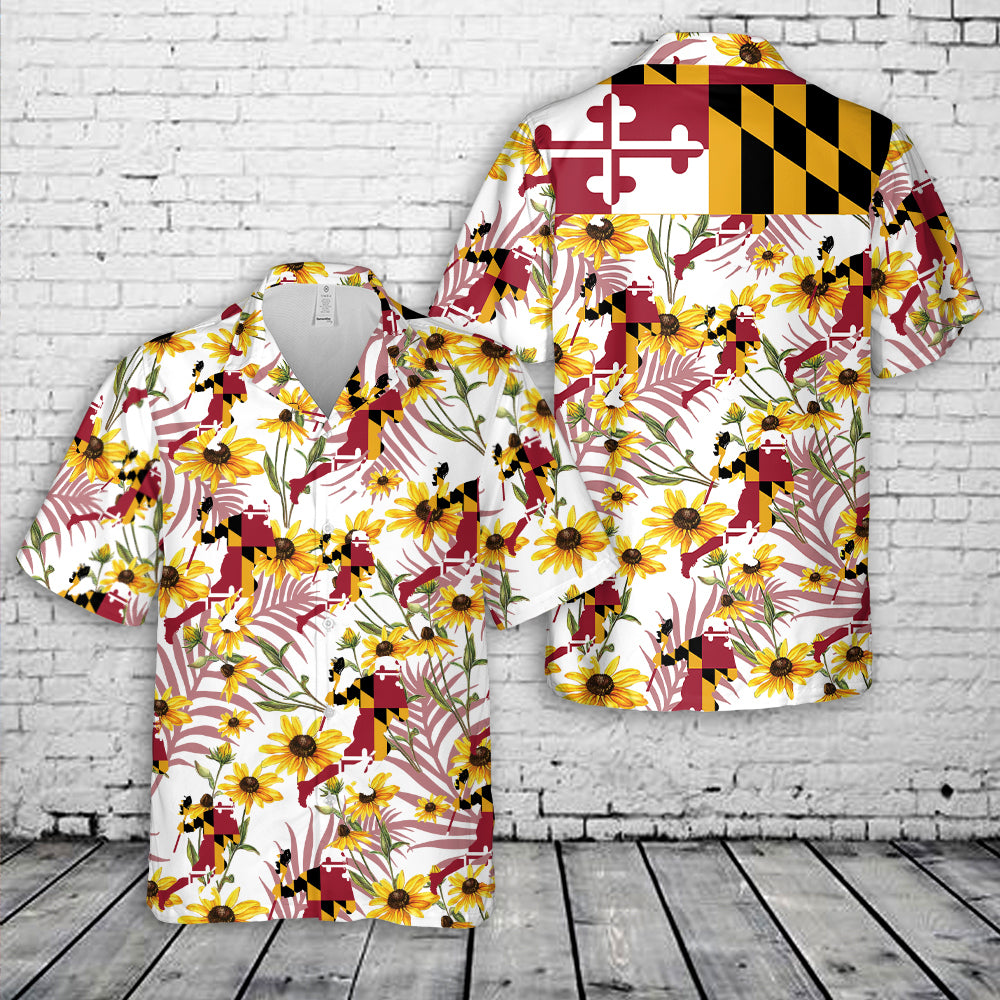Maryland Flag Lacrosse Hawaiian Shirt