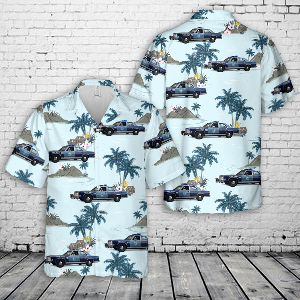Massachusetts State Police 1990 Ford LTD Crown Victoria Hawaiian Shirt