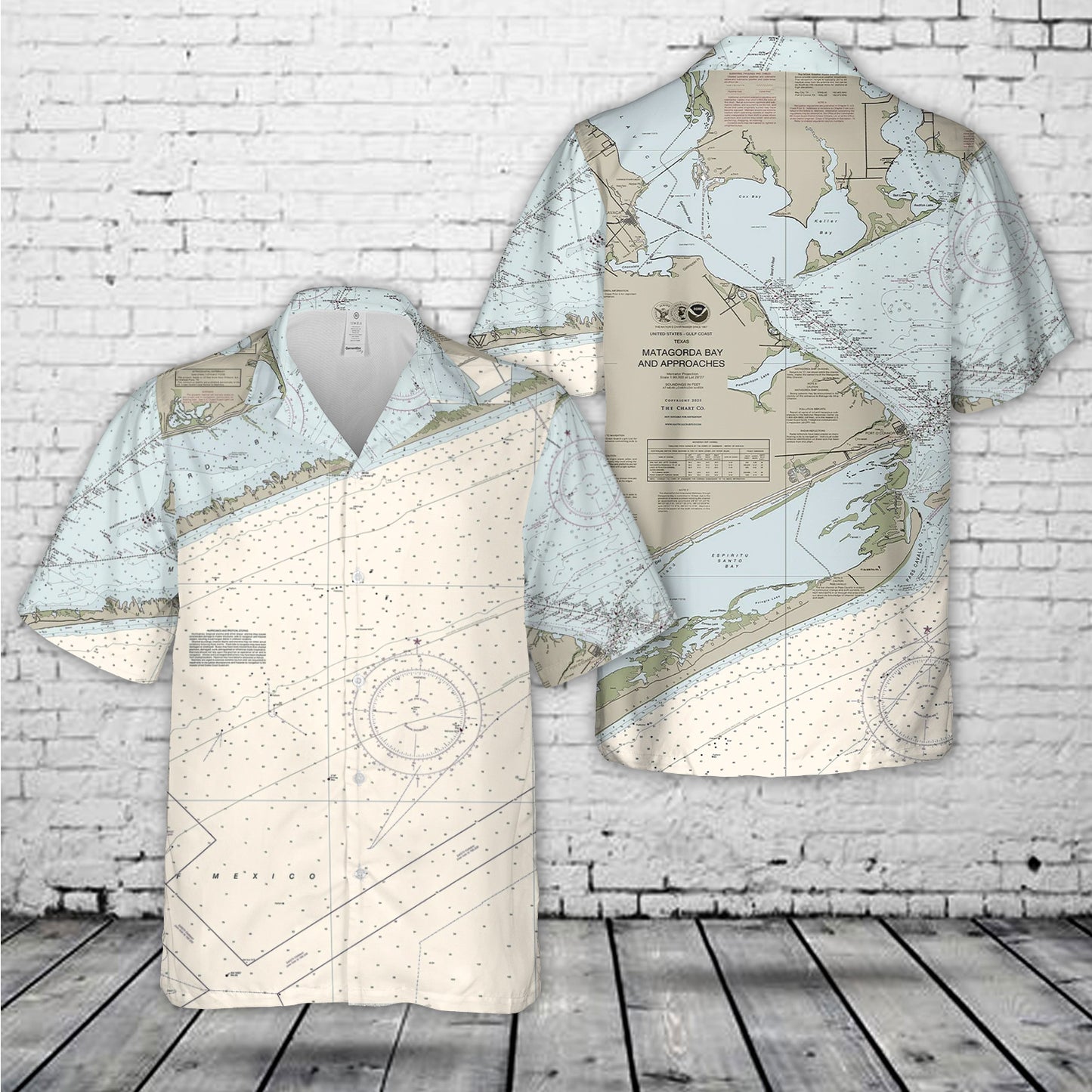 Matagorda Bay And Approaches Nautical Chart Hawaiian Shirt