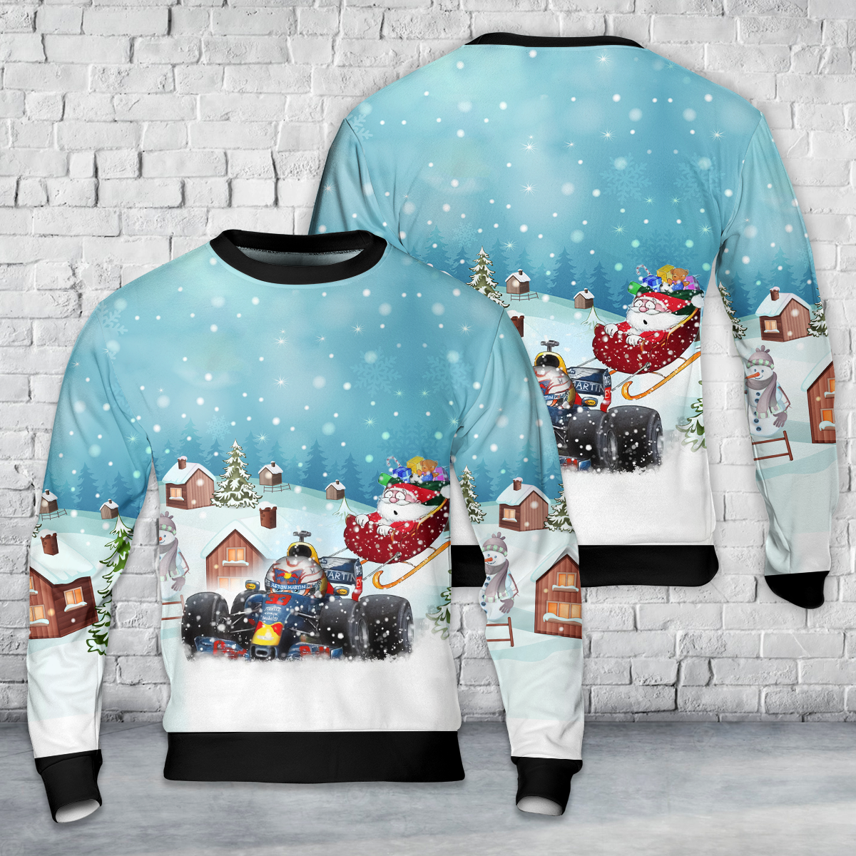 Max Verstappen F1 Christmas AOP Christmas Sweater