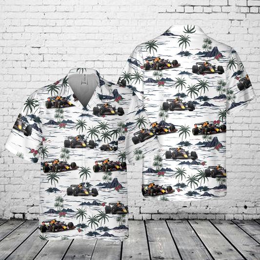 Max Verstappen Formula One F1 Pocket Hawaiian Shirt