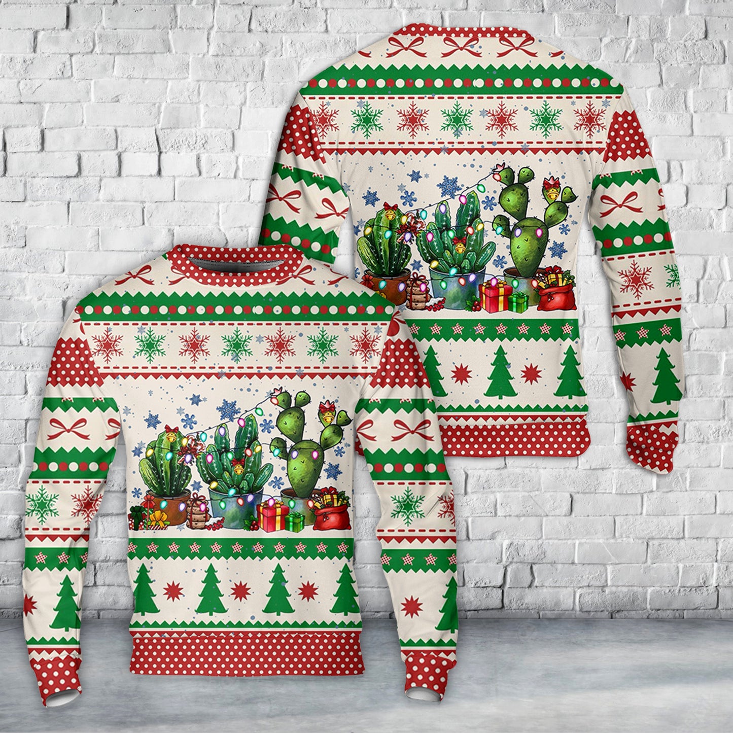 Merry Christmas Cactus AOP Sweater