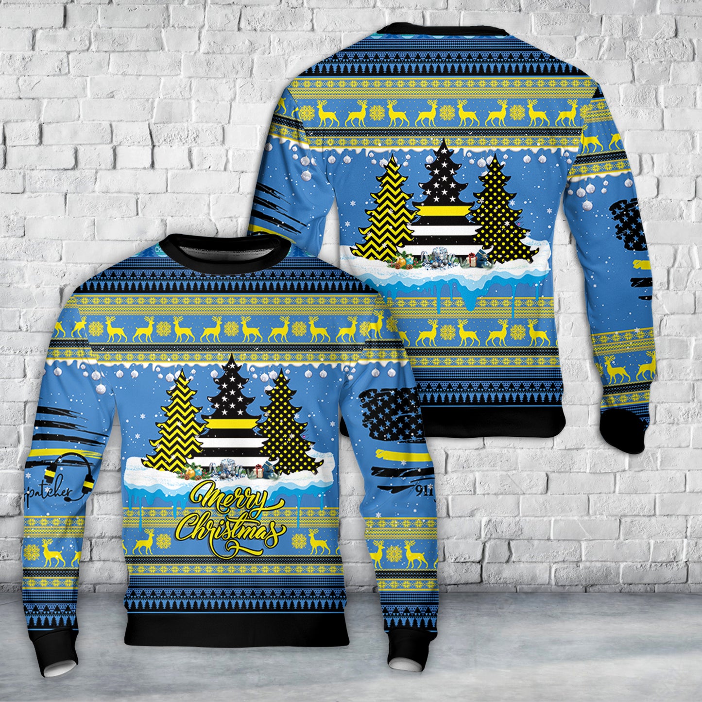 Merry Christmas Dispatch Tree AOP Sweater