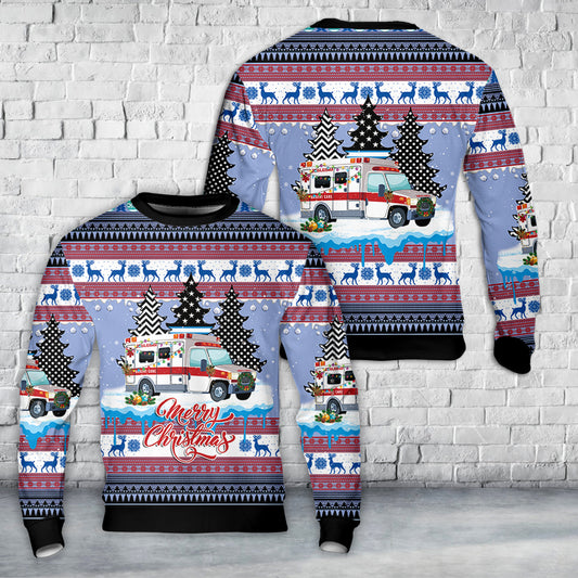 Merry Christmas EMS Trees Sweater