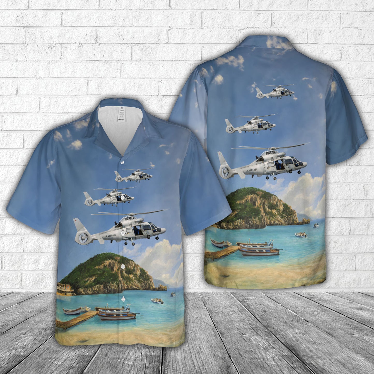 Mexican Navy AS565 Panther Hawaiian Shirt