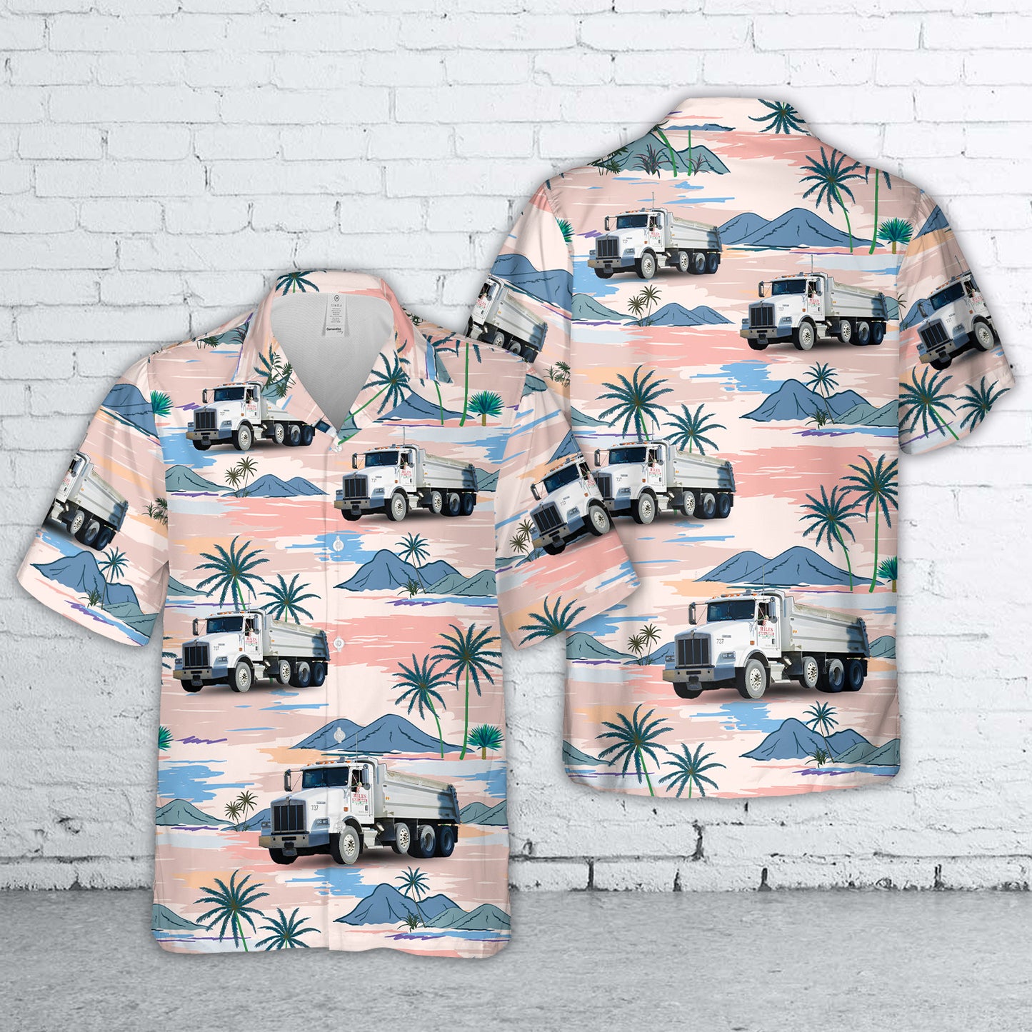 Miles Sand & Gravel Kenworth T800 Hawaiian Shirt