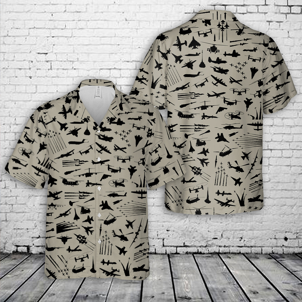 Military Aircraft Hawaiian Shirt