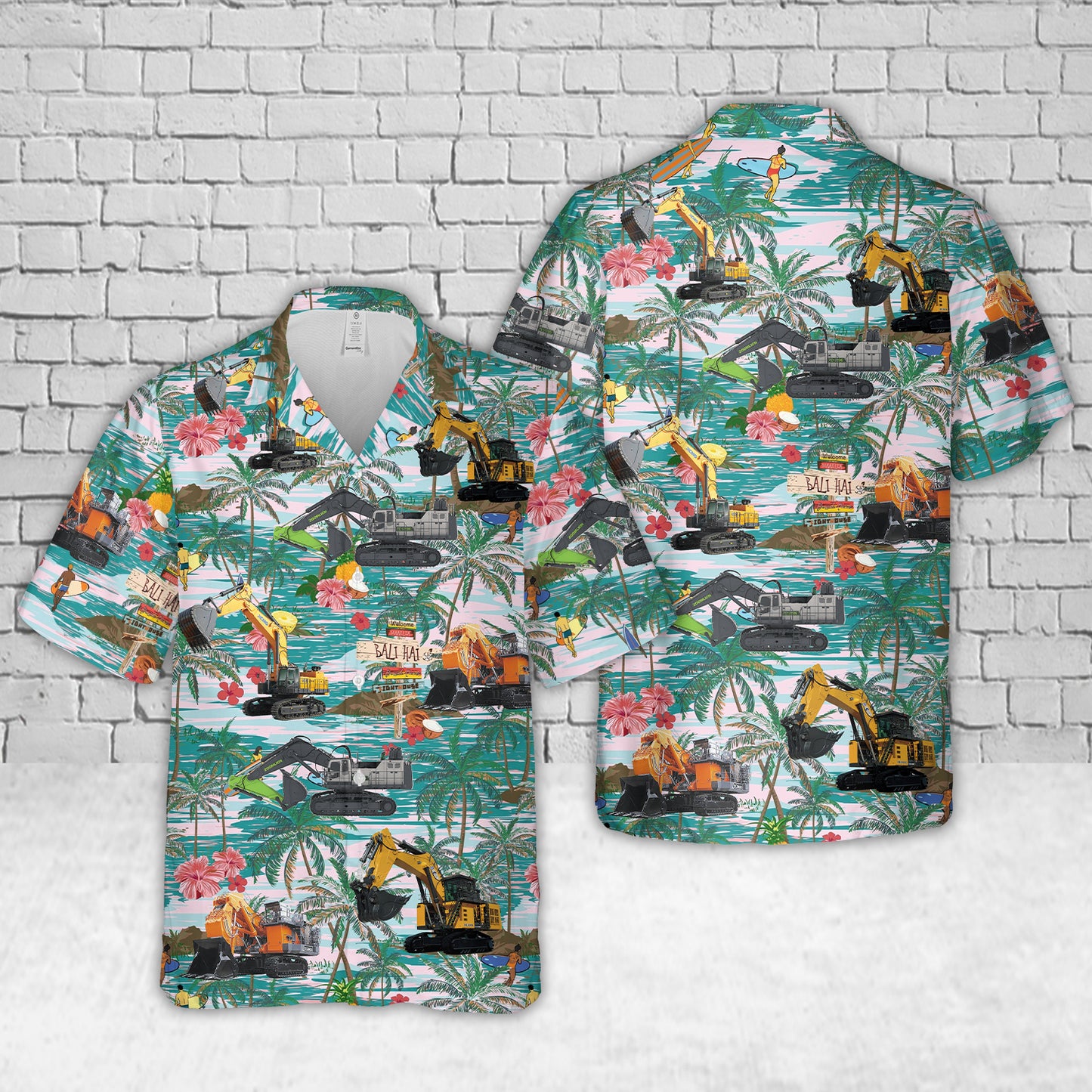 Mining Excavator Hawaiian Shirt