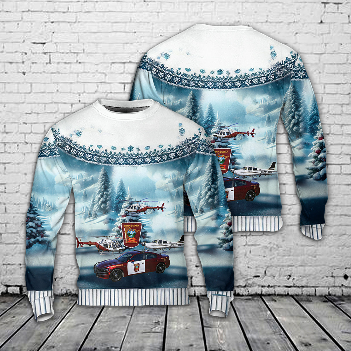 Minnesota State Patrol AOP Christmas Ugly Sweater