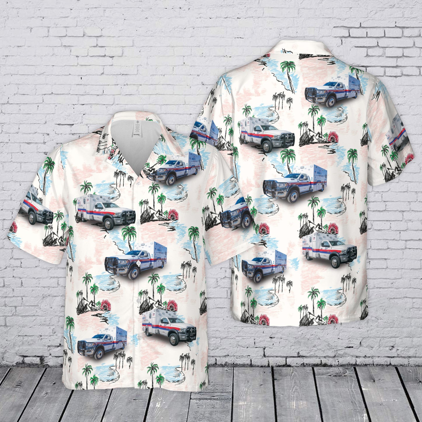 Montgomery County Hospital District EMS Hawaiian Shirt