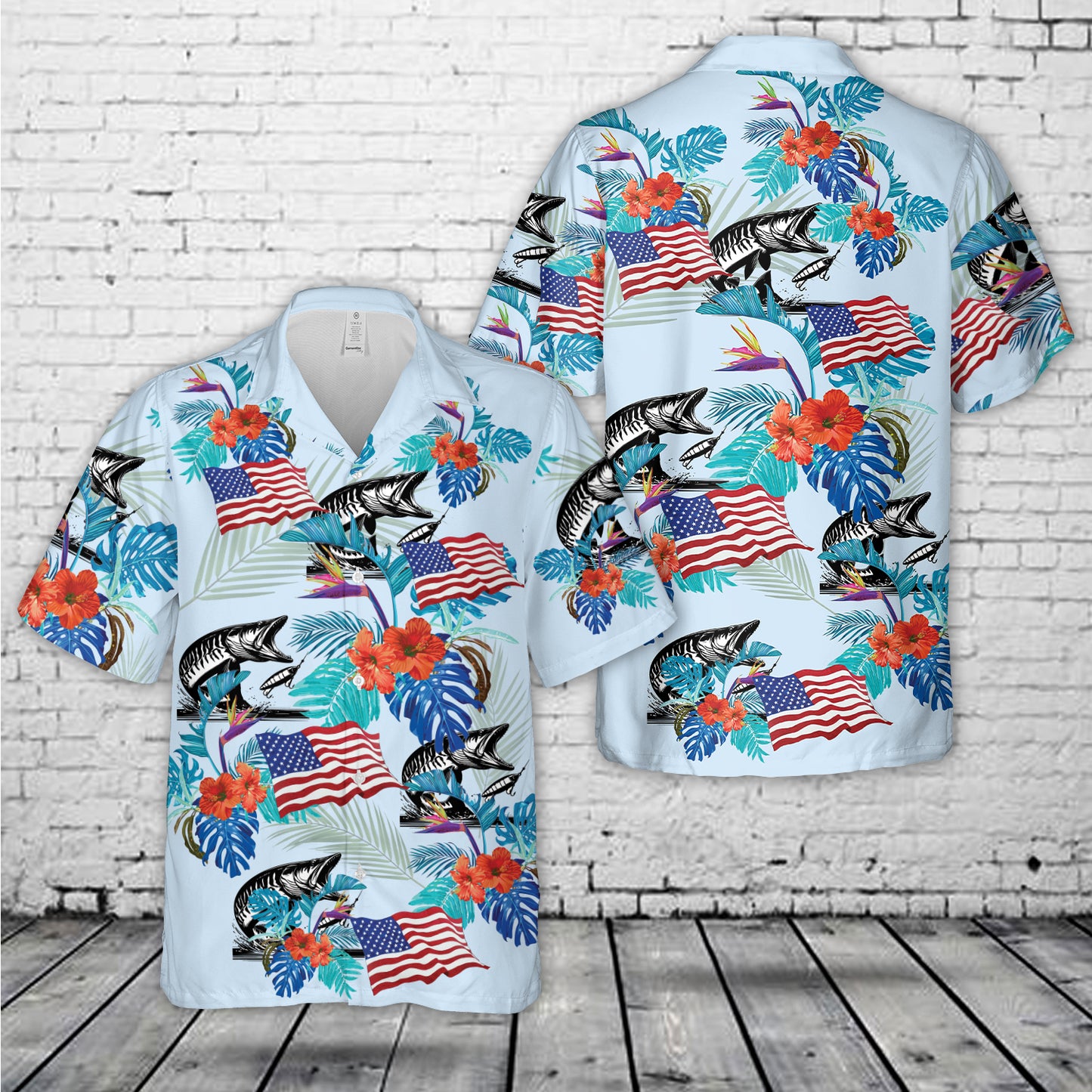 Musky Muskie Chasing Lure Hawaiian Shirt