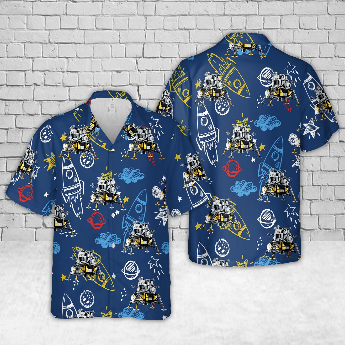 NASA Apollo 11 Lunar Lander Hawaiian Shirt