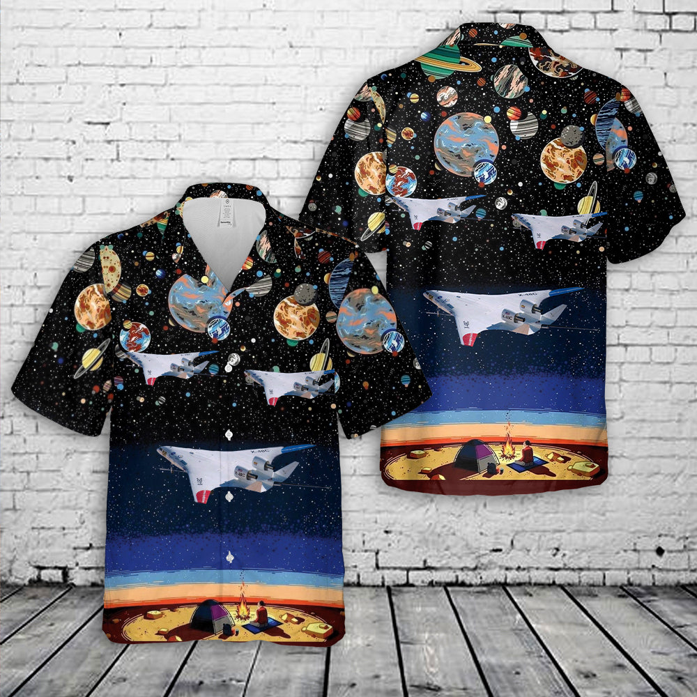NASA Boeing X-48c Aircraft Hawaiian Shirt