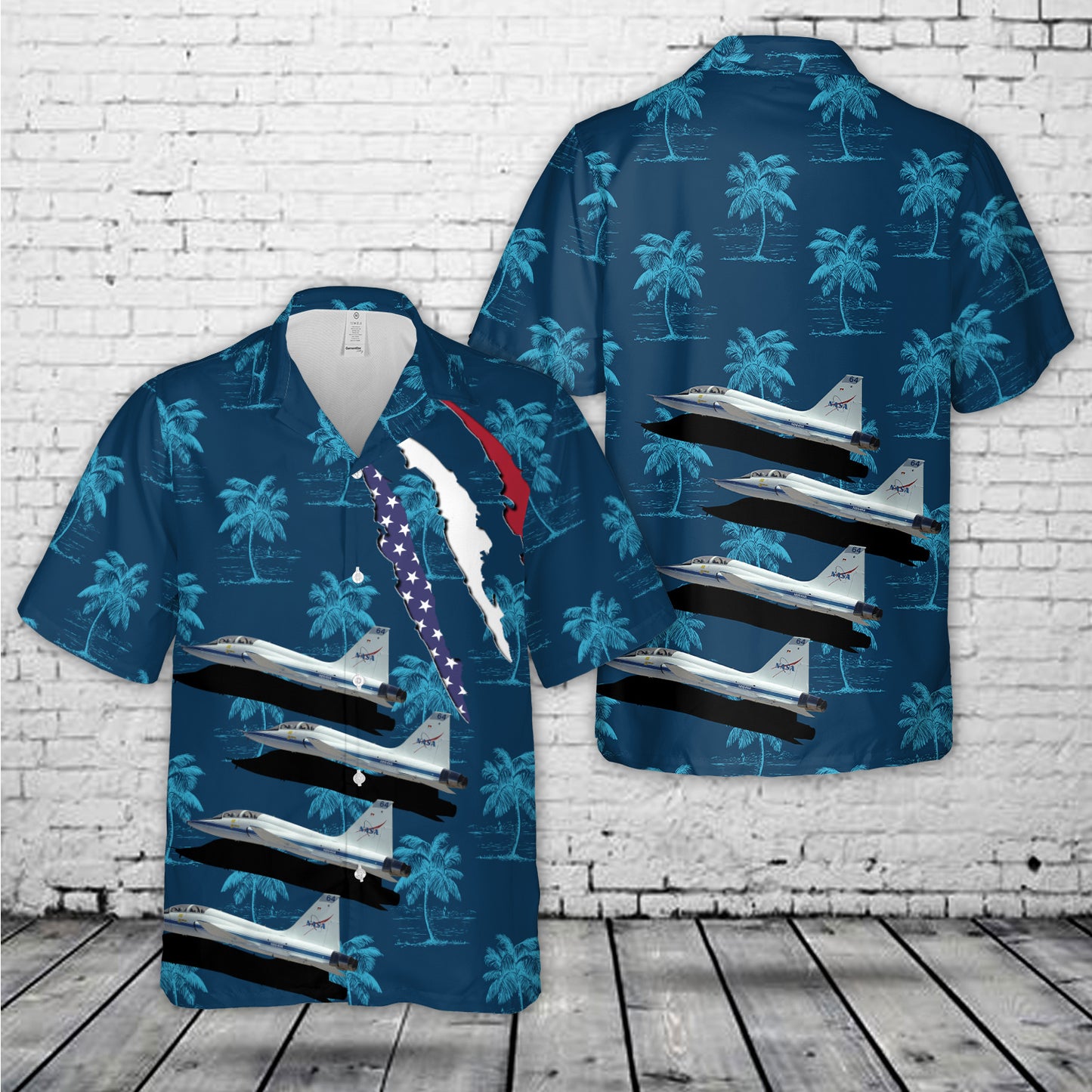 NASA Dryden's T-38 trainer aircraft Hawaiian Shirt