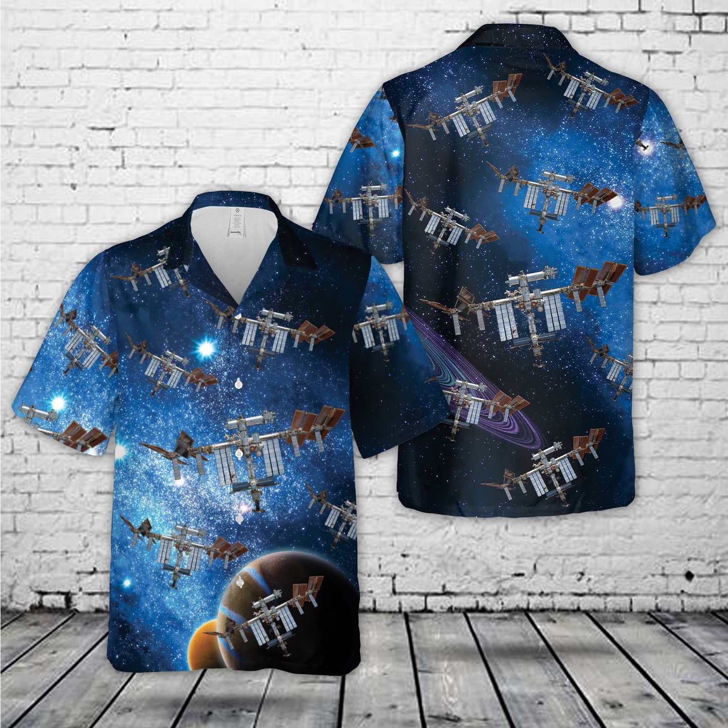 NASA International Space Station Hawaiian Shirt