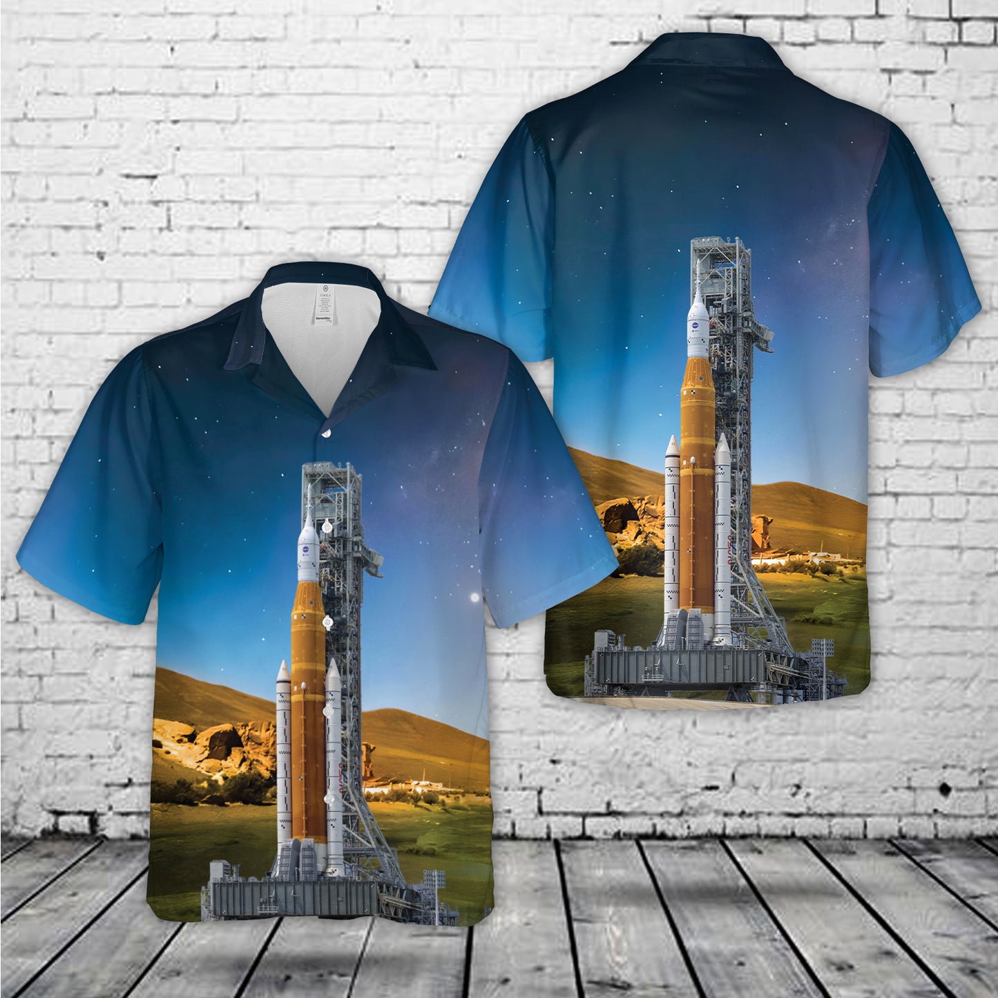 NASA SLS-1B rocket Hawaiian Shirt