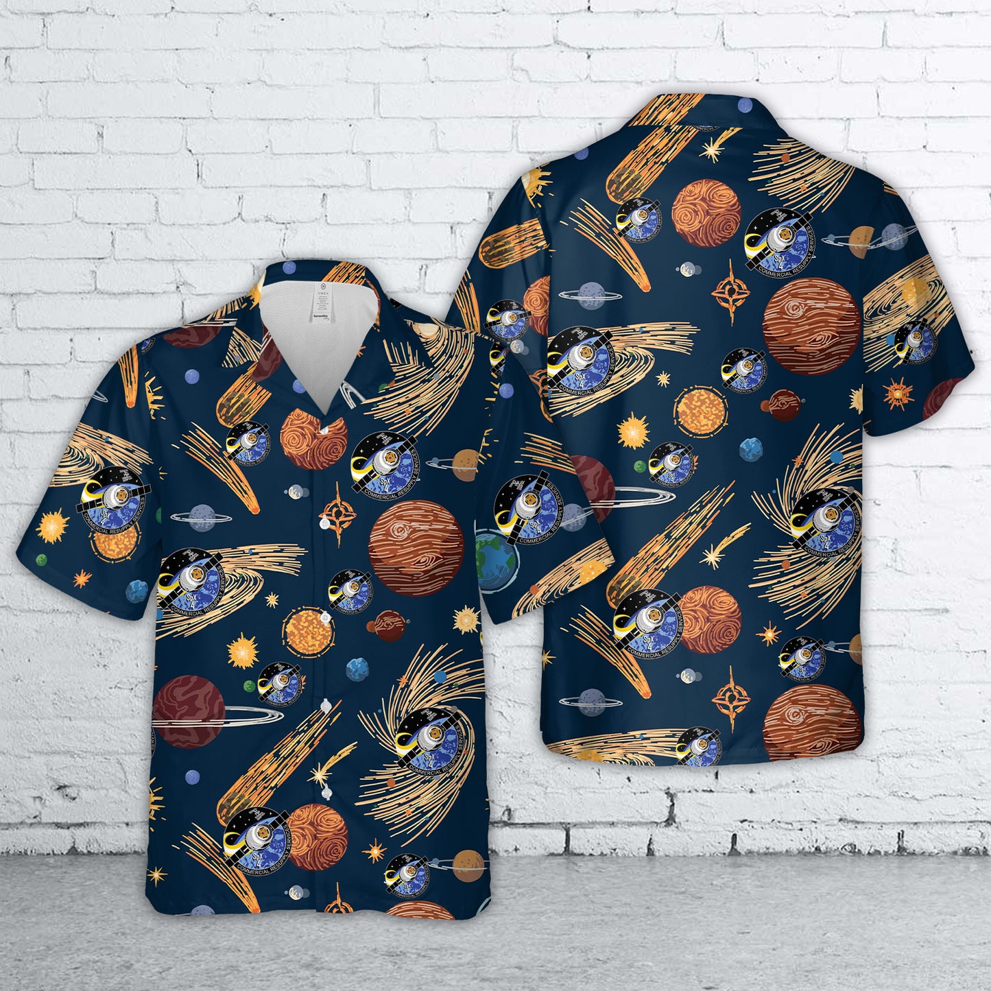 NASA/SpaceX Commercial Resupply Services CRS-4 (SpX-4) Mission Patch Hawaiian Shirt