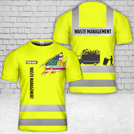 Custom Name US Waste Management 3D T-shirt