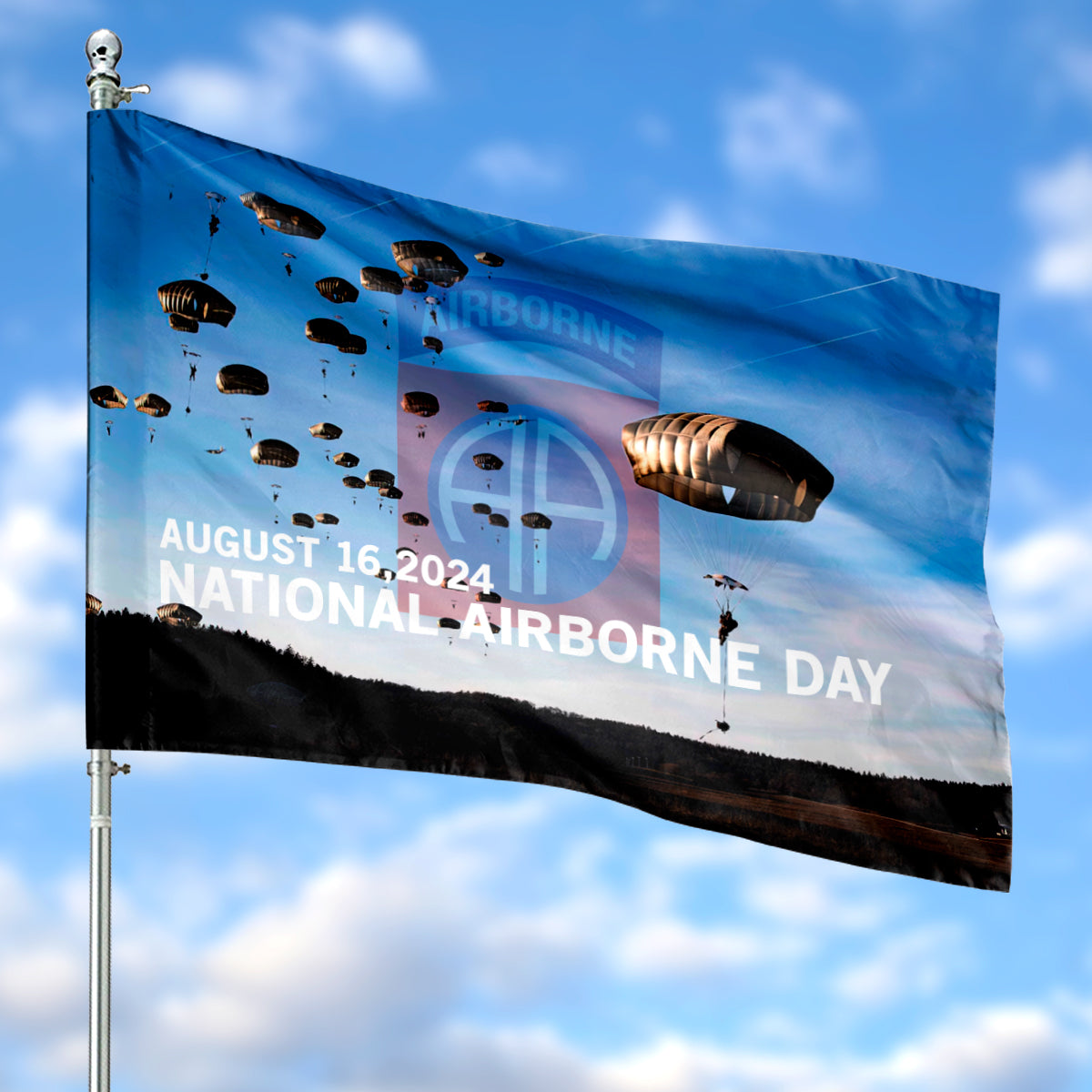 National Airborne Day 2024 House Flag