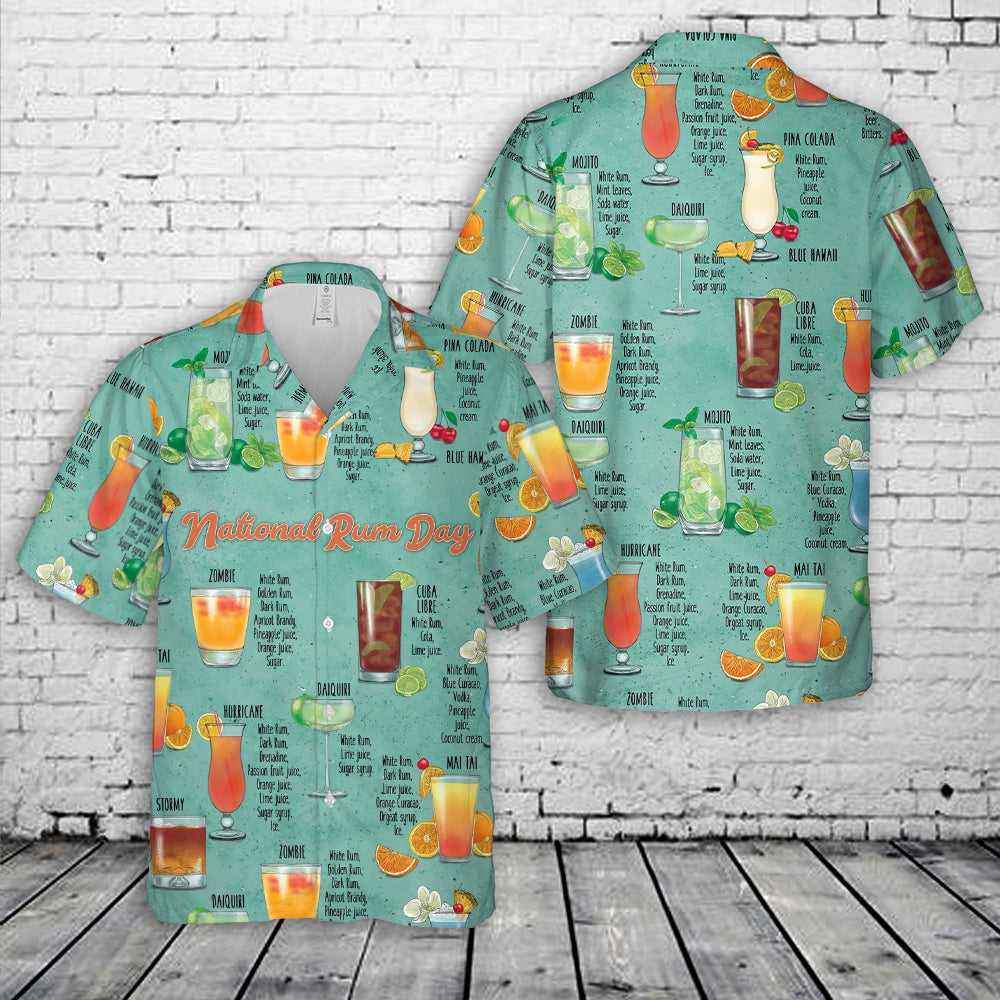 National Rum Day August 16th Hawaiian Shirt