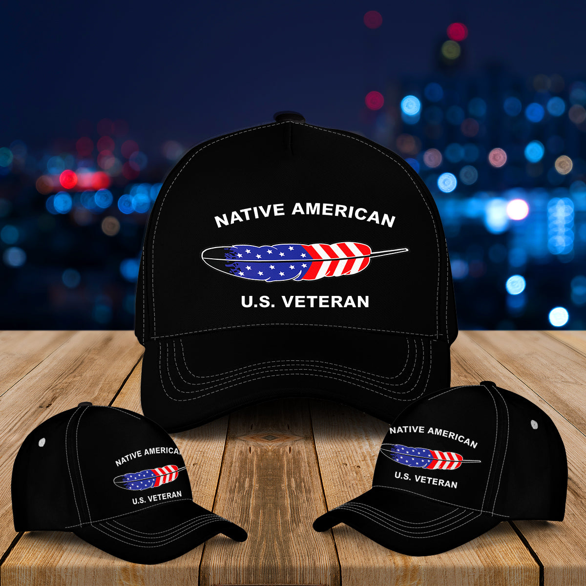 Native American USA Veteran Baseball Cap