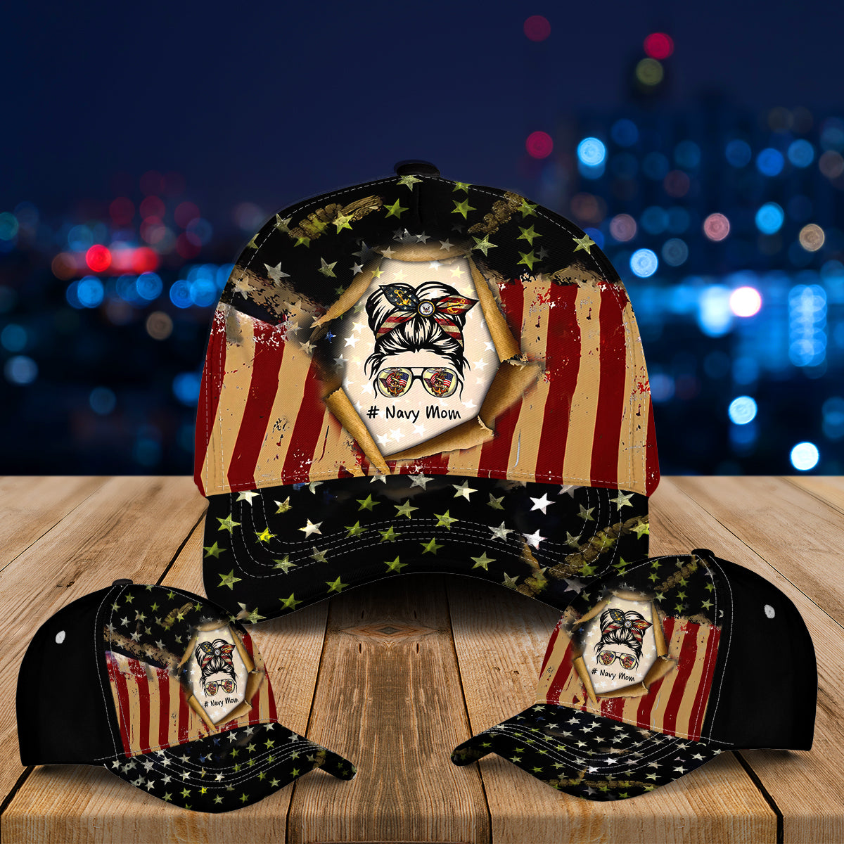 Navy Mom Baseball Cap