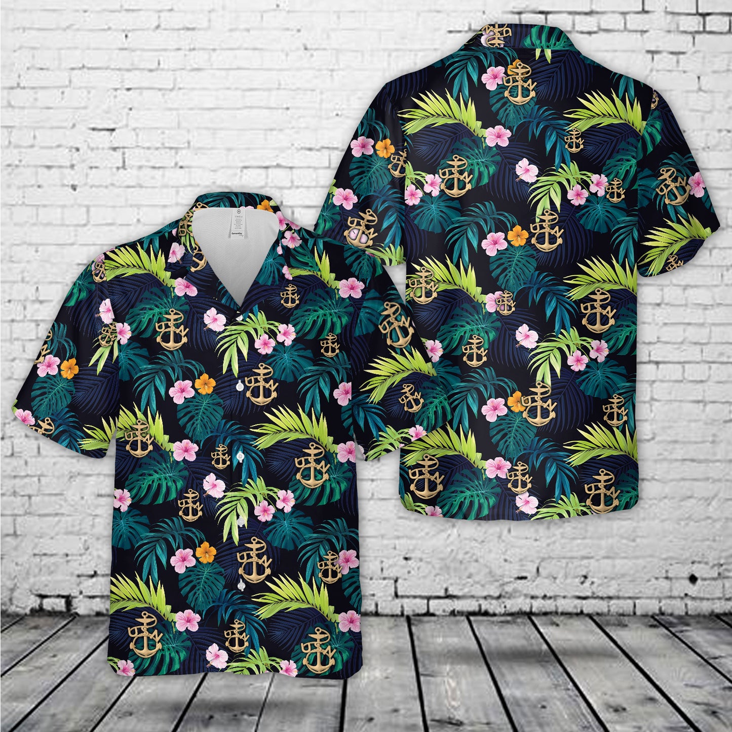 US Navy WWII Chief Anchor Hawaiian Shirt