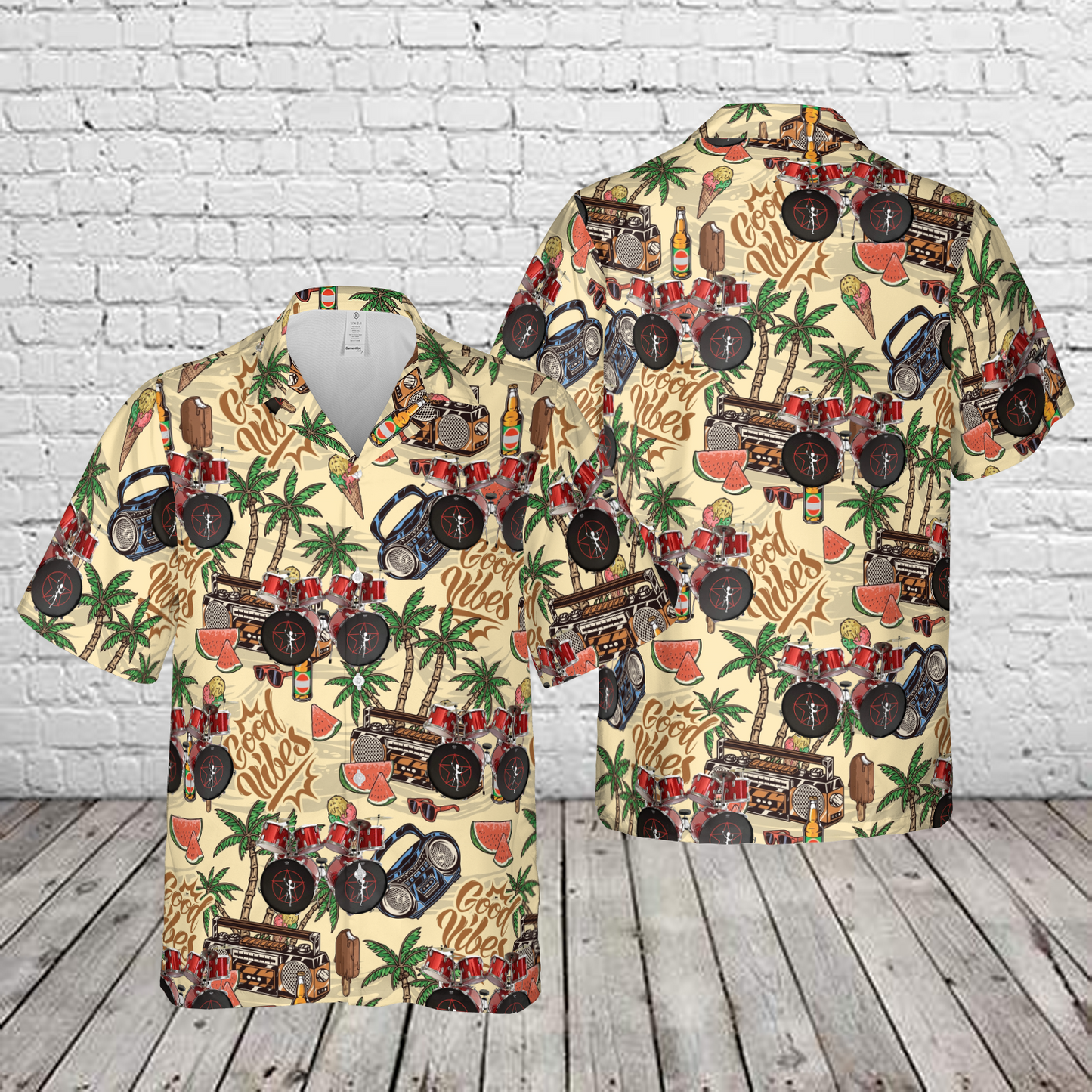 Neil Peart 2112 Starman Drum Kit Hawaiian Shirt