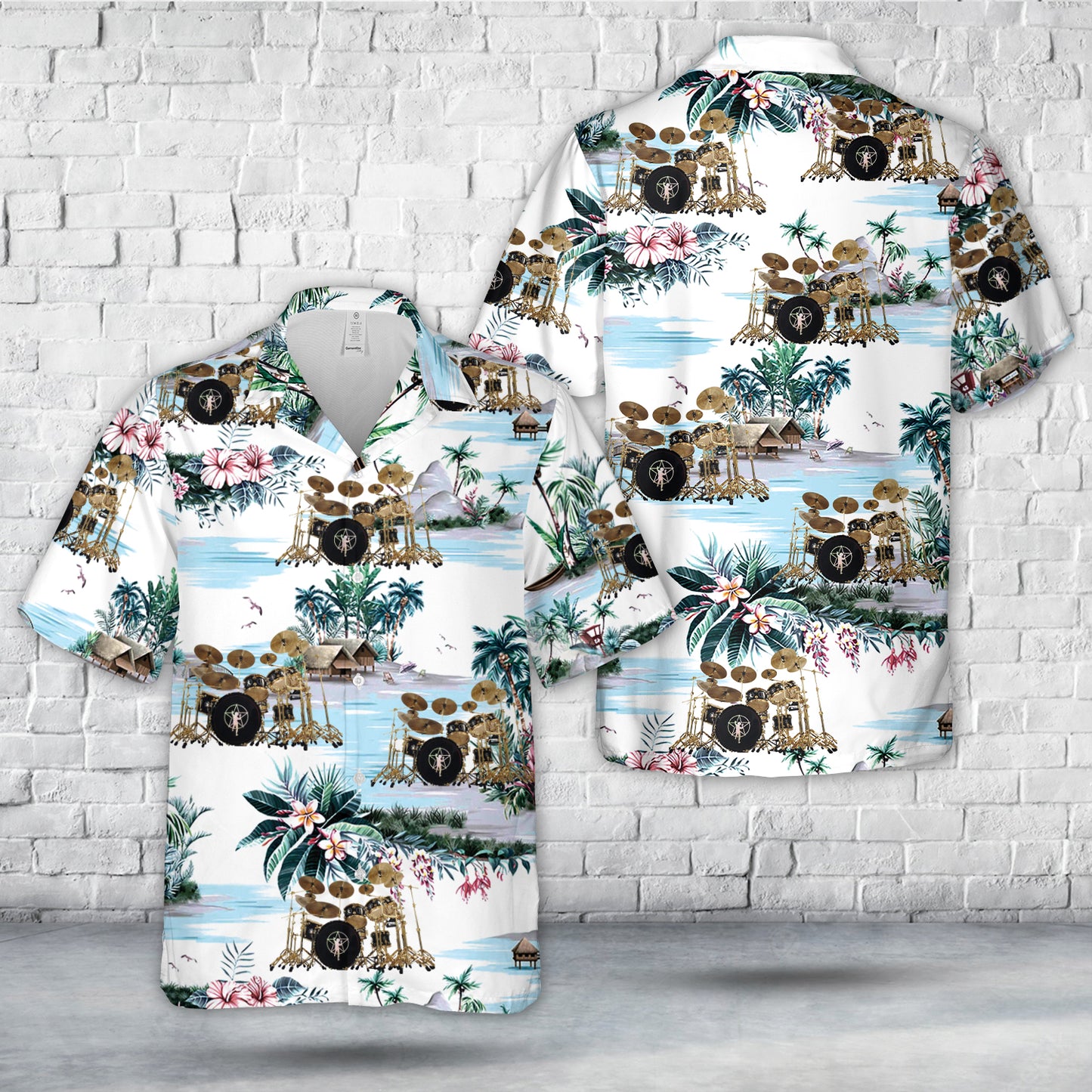 Neil Peart R30 Drum Kit Hawaiian Shirt