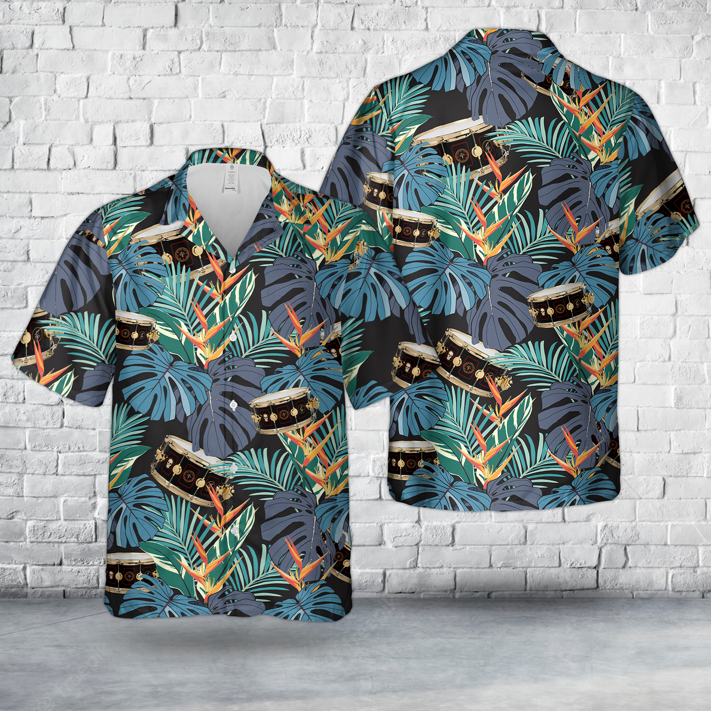 Neil Peart R40 Drum Kit Hawaiian Shirt