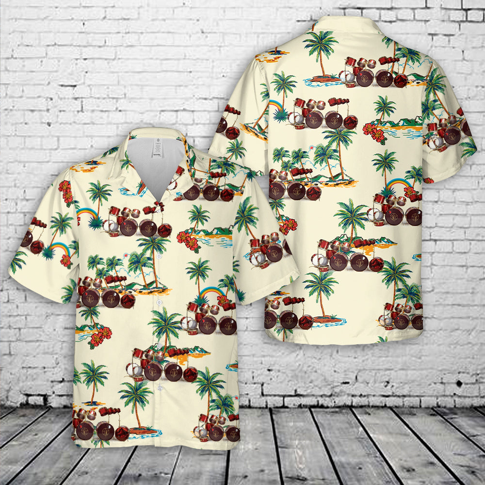 Neil Peart Tama Superstar drum kit Hawaiian Shirt