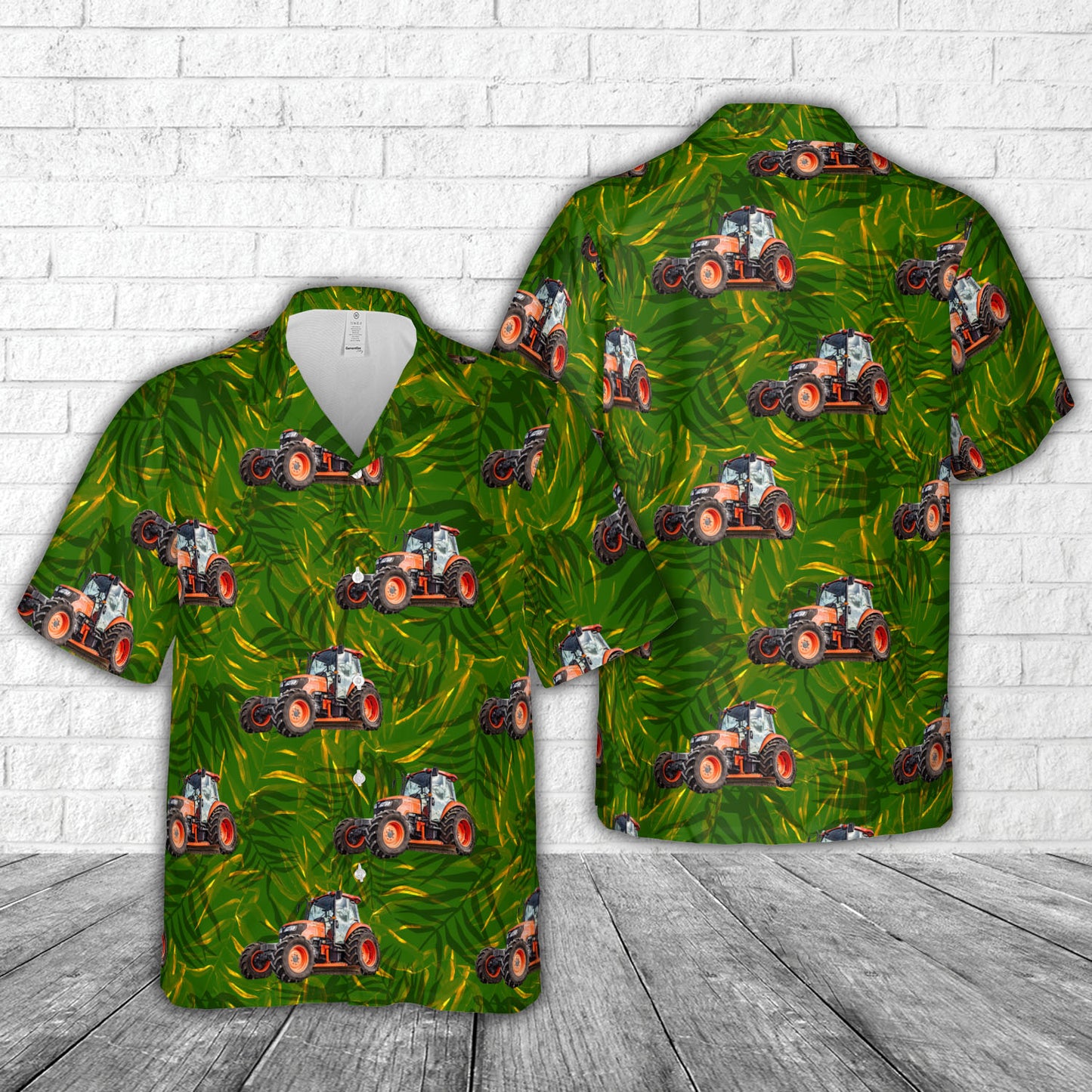 Neilo M7040 Q Cabin Tractor Grader Hawaiian Shirt