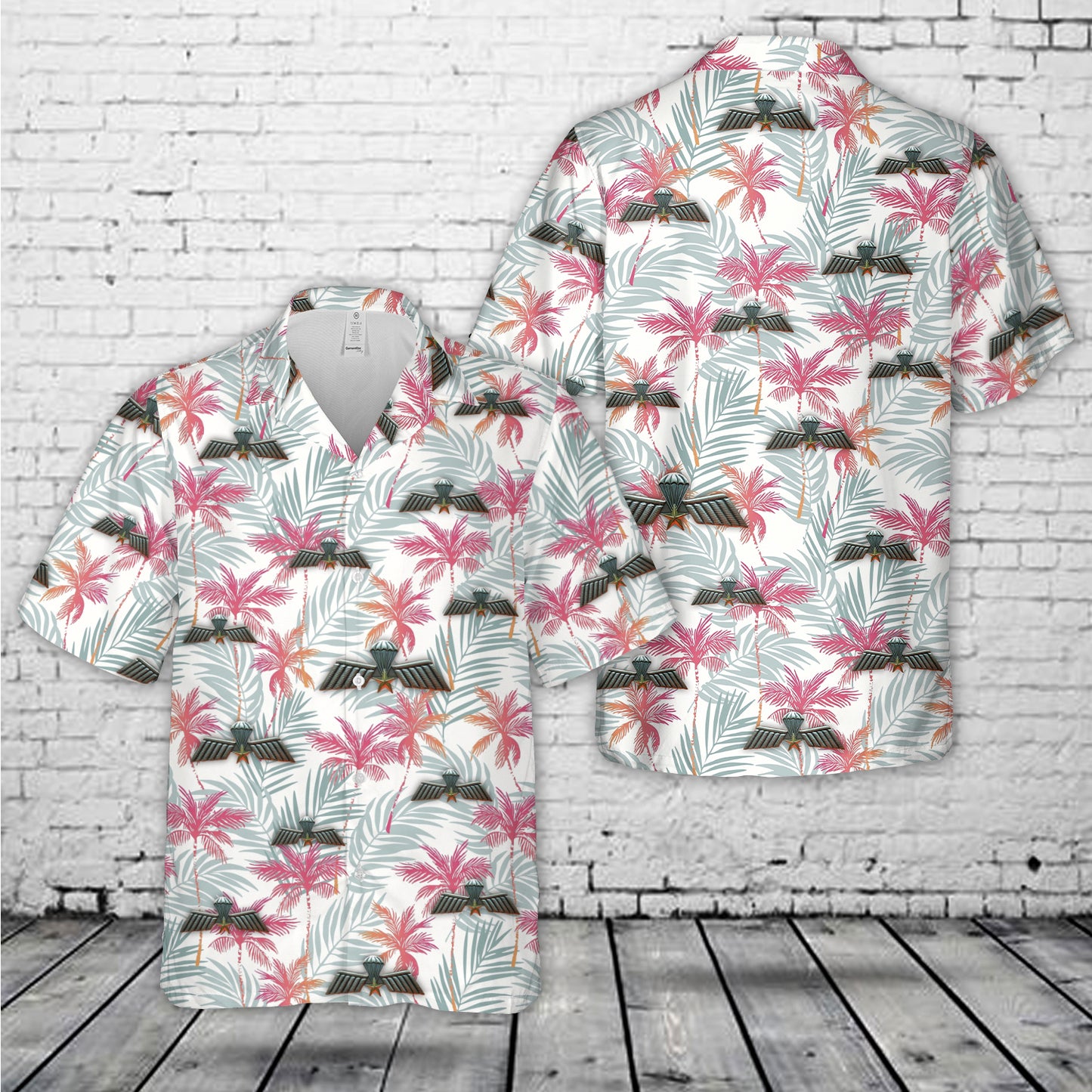 Netherlands Parachute Wing Parachutist Badge Airborne Paratrooper Hawaiian Shirt