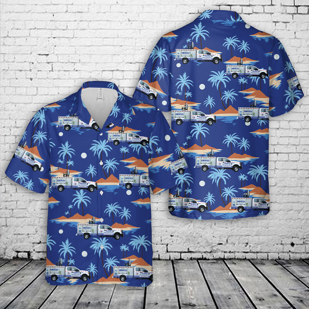 New Jersey Department of Transportation (NJDOT) Safety Service Patrol Hawaiian Shirt