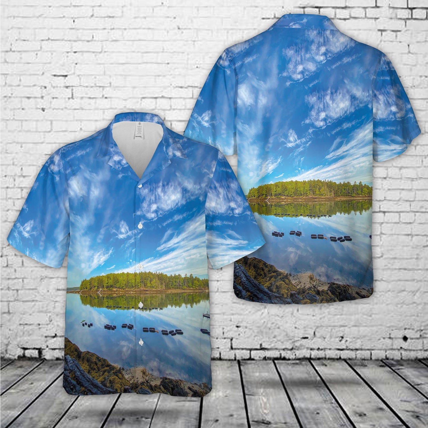 New Meadows River in Maine Hawaiian Shirt
