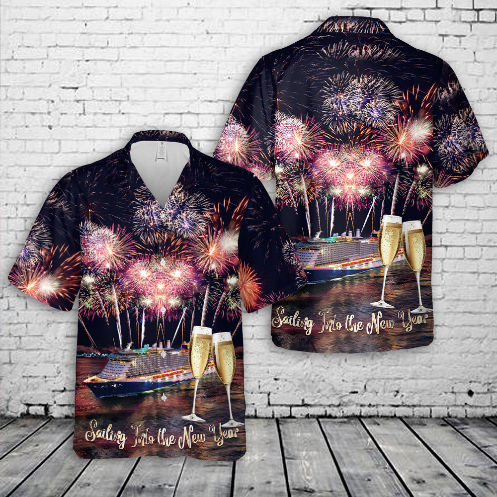 New Year Carnival Cruise Line Mardi Gras Hawaiian Shirt