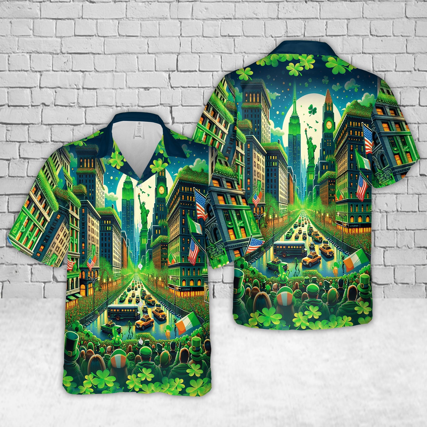 New York St. Patrick's Day Hawaiian Shirt