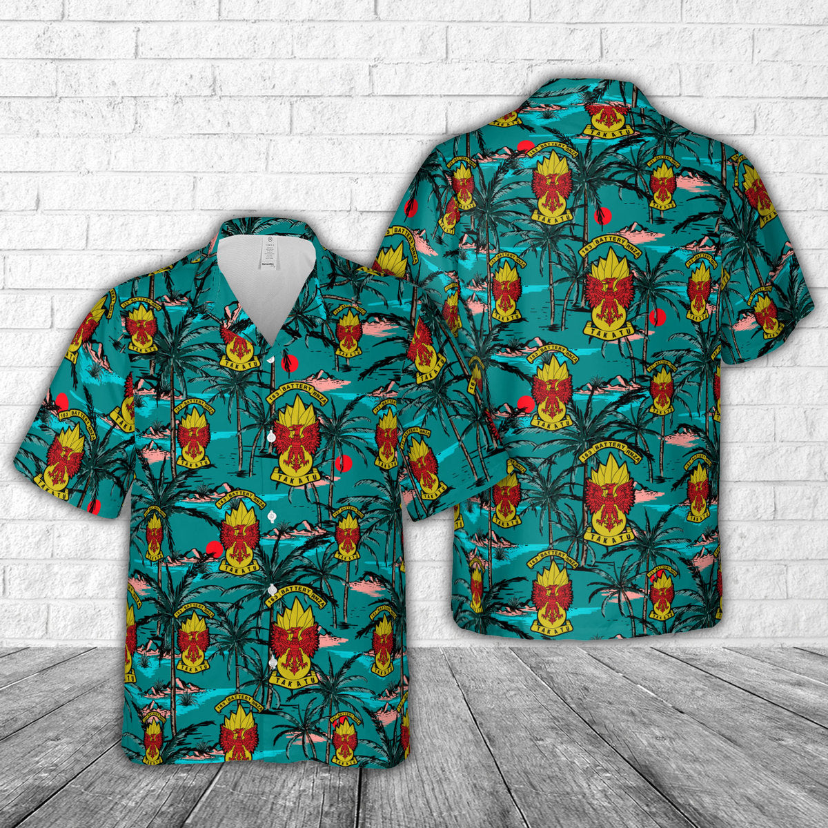 New Zealand Army Royal New Zealand Artillery (RNZA) 163 Battery RNZA Takatu Hawaiian Shirt