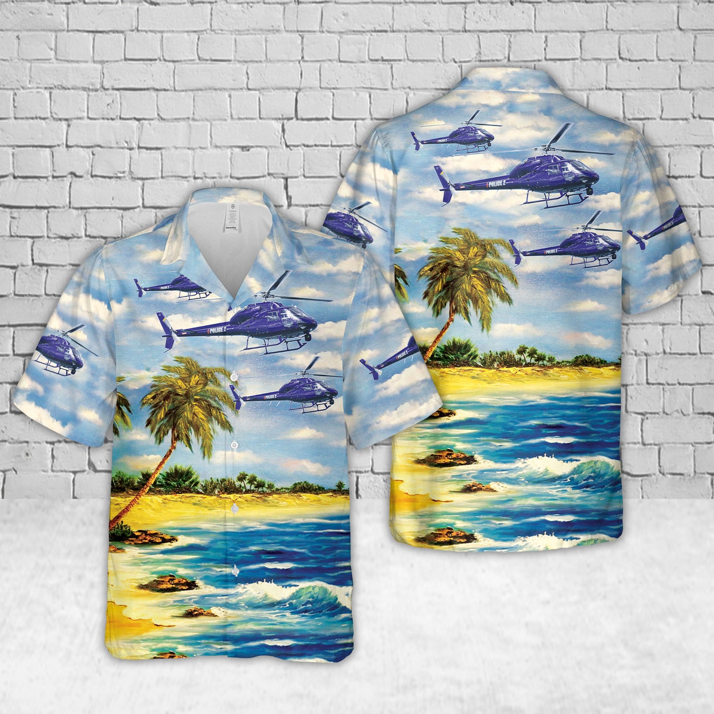 New Zealand Police Aérospatiale AS 355F1 Ecureuil 2 Hawaiian Shirt