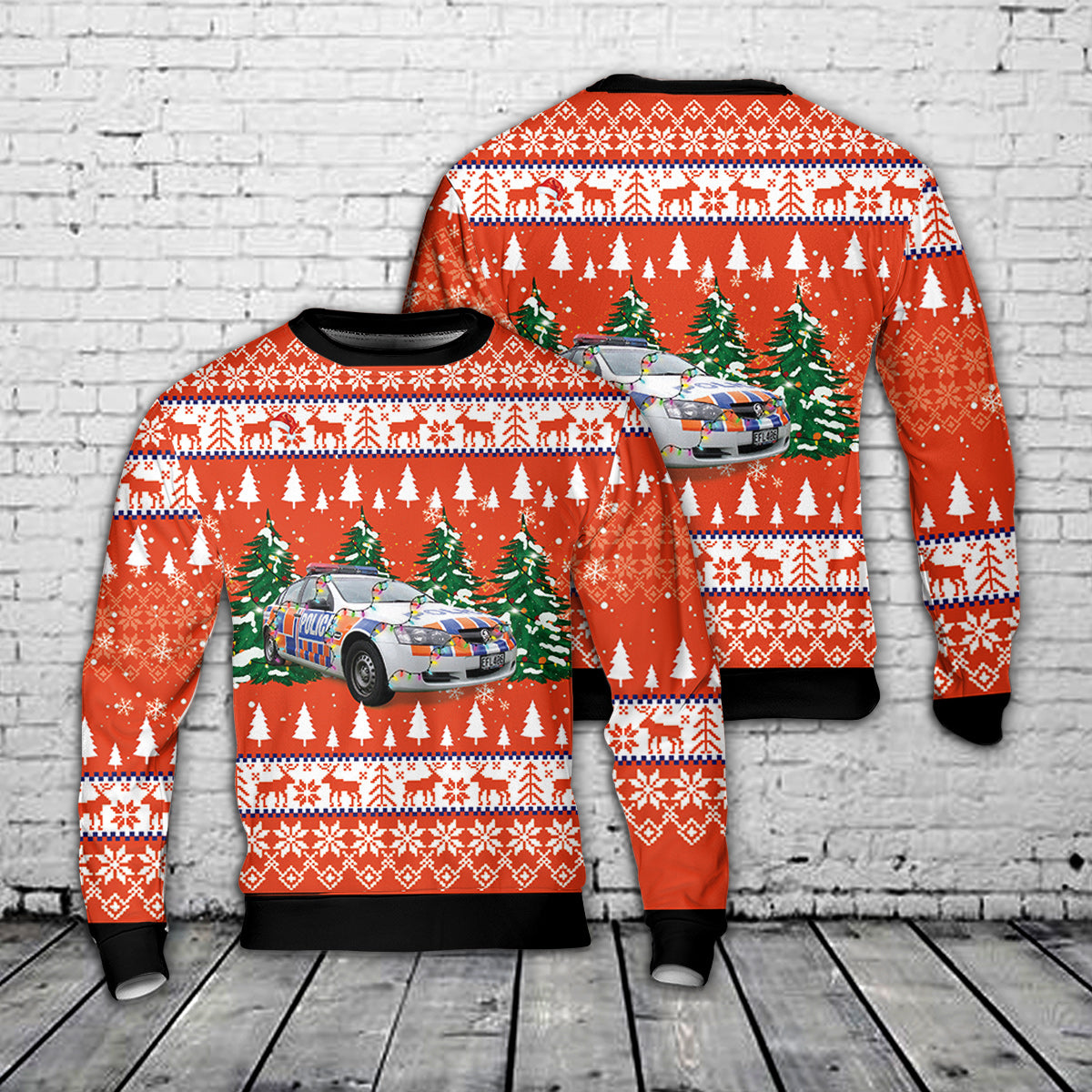 New Zealand Police Car Christmas Sweater