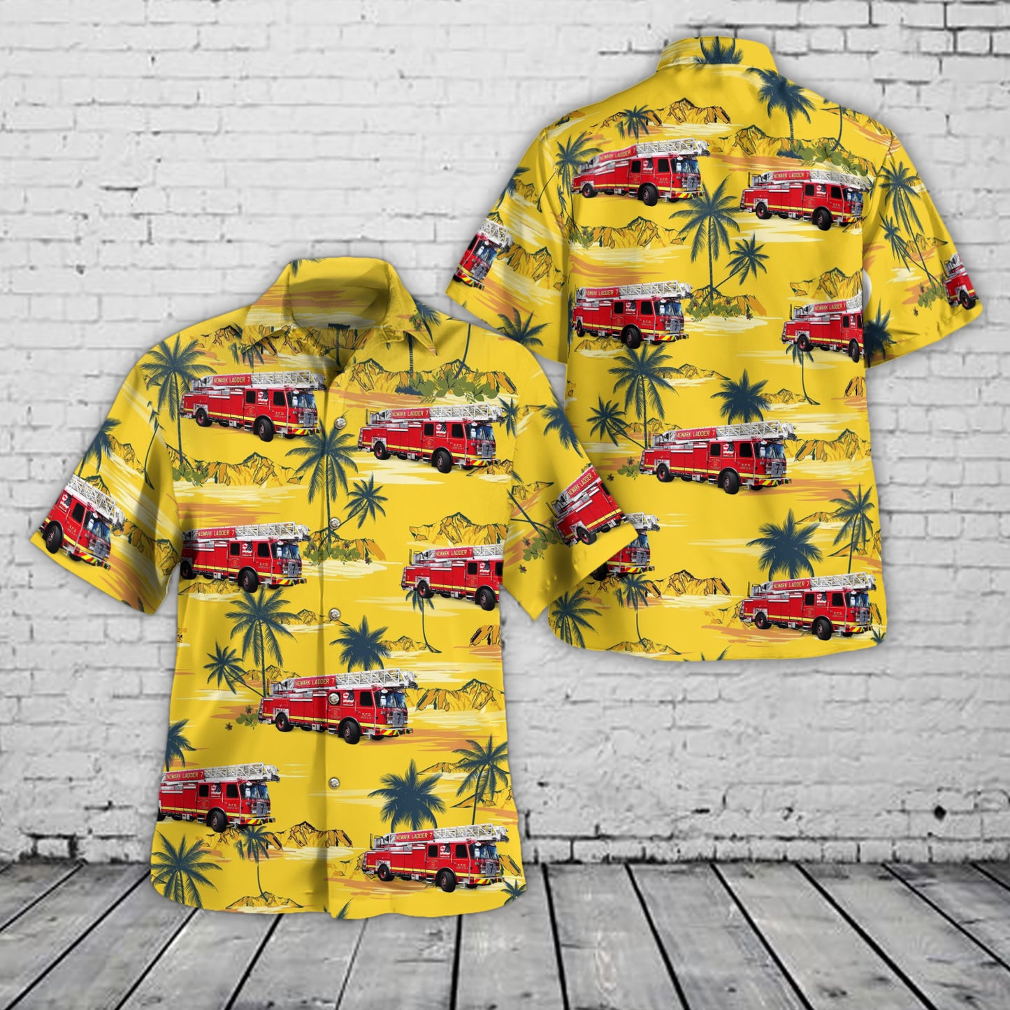 Newark, New Jersey, Newark Fire Department Ladder 7 Hawaiian Shirt