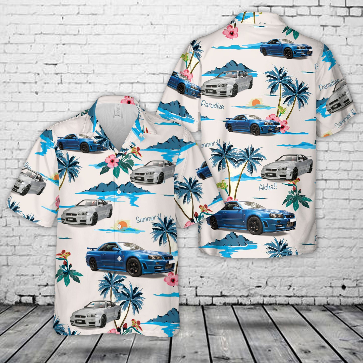 Nissan Skyline GT-R R34 Hawaiian Shirt