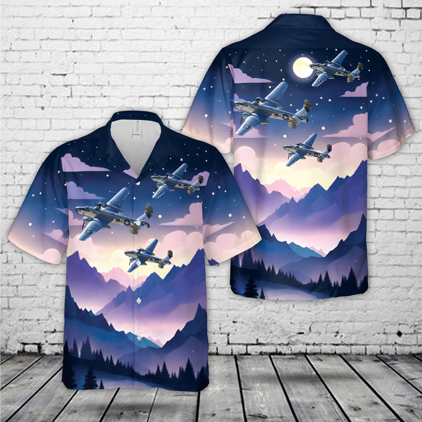 North American B-25J-20NC Miss Mitchell 44-29869 Hawaiian Shirt