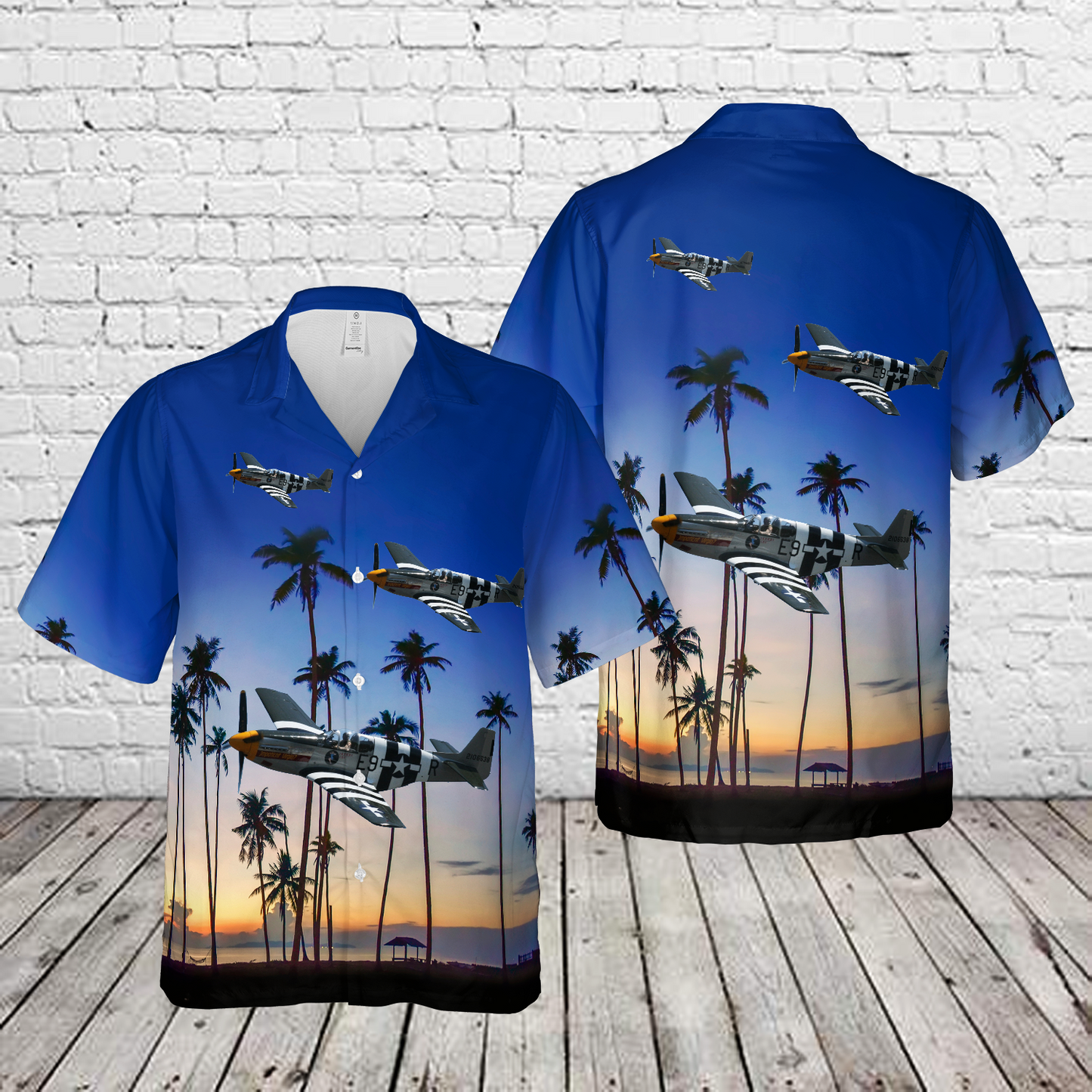 North American P-51B Mustang “Impatient Virgin” Hawaiian Shirt