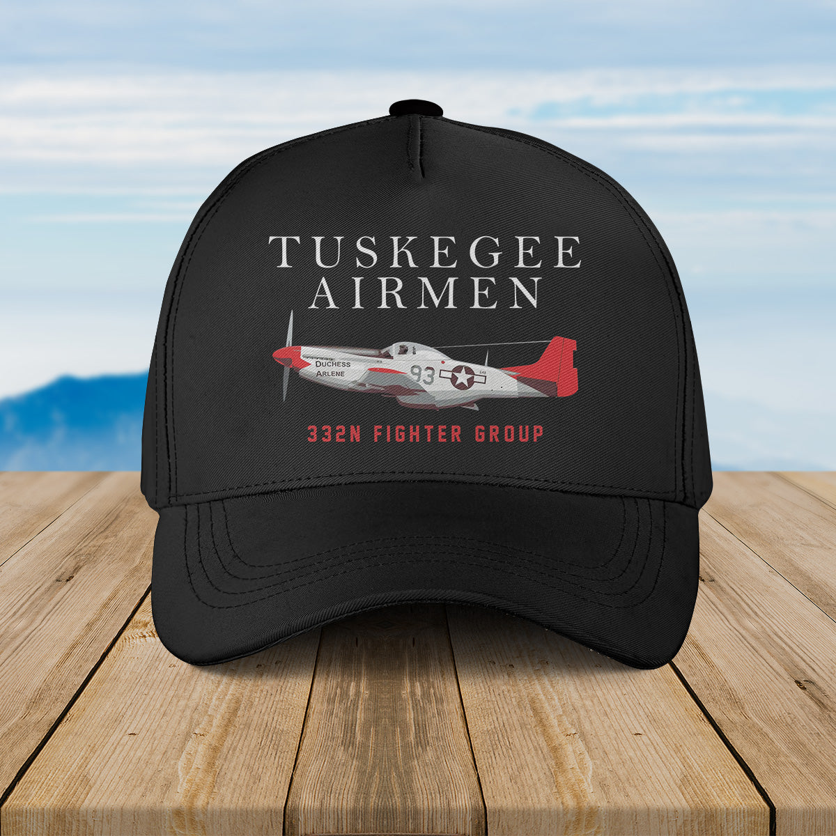 North American P-51D Mustang Red Tails Tuskegee Airmen 332nd Fighter Group Baseball Cap