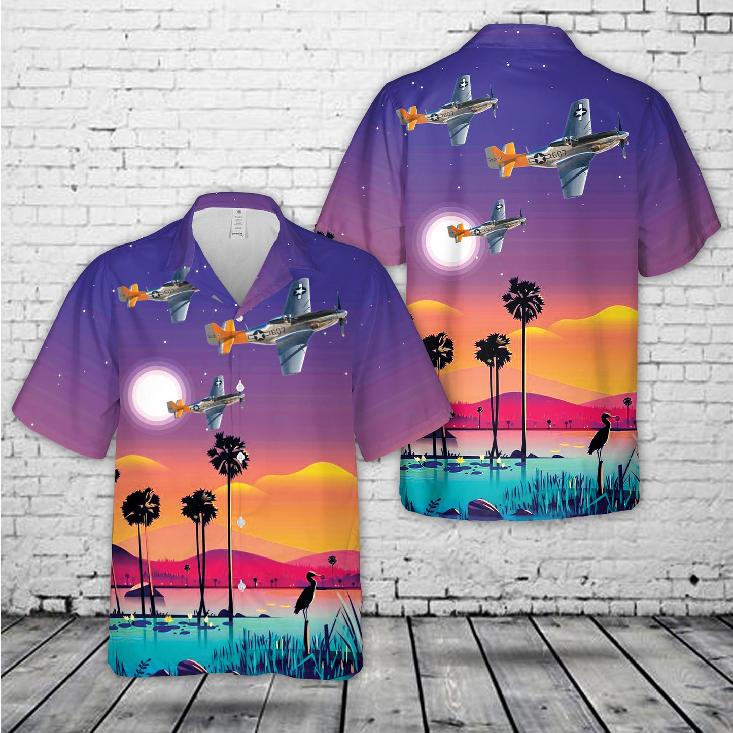 North American P-51D Mustang “Spam Can” Hawaiian Shirt
