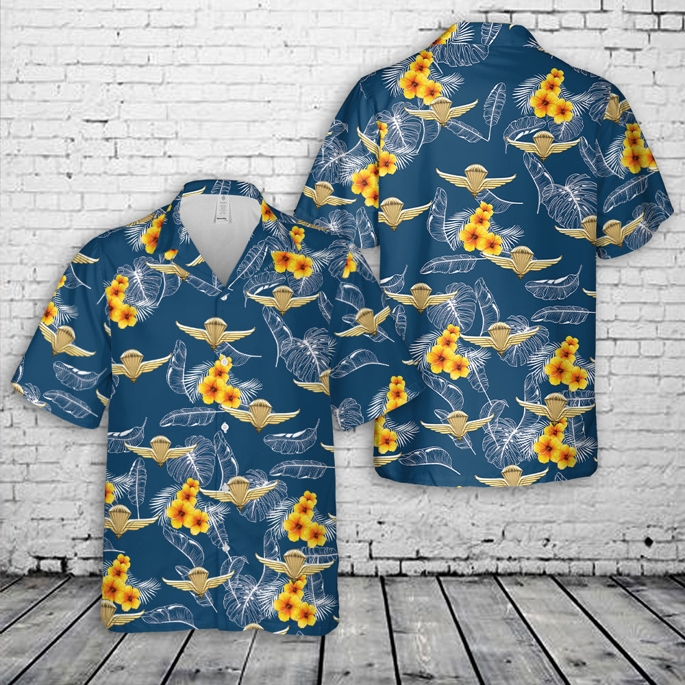 Norwegian Airborne Wings Norwegian Military Parachutist Badge Hawaiian Shirt