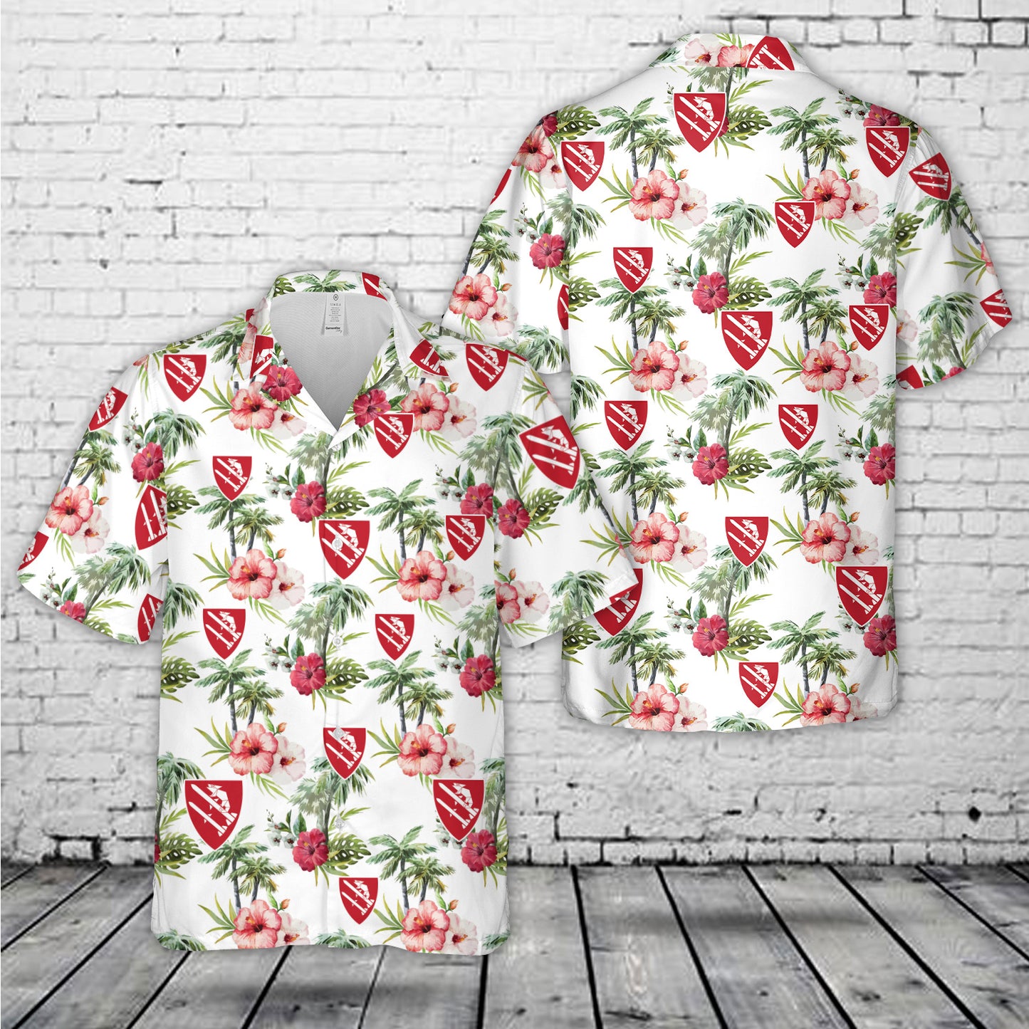 Norwegian Army Artillery Battalion Short Range Air Defense Battery Hawaiian Shirt