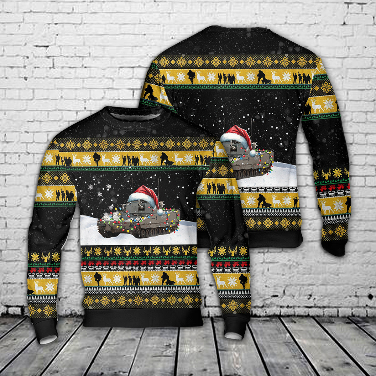 Norwegian Army CV90 IFV Christmas AOP Sweater
