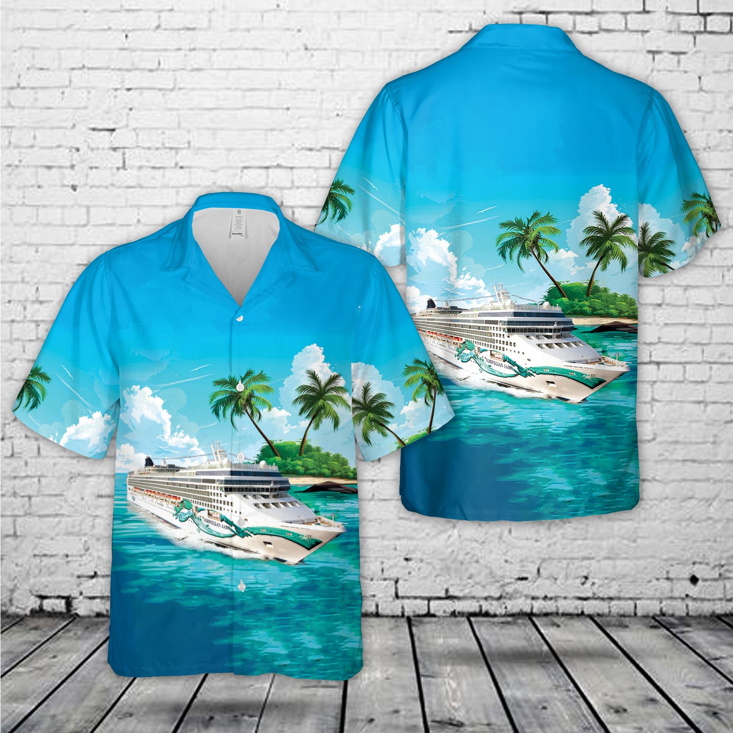 Norwegian Cruise Line Norwegian Jade Cruise Ship Hawaiian Shirt